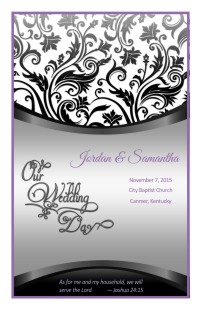 Wedding Program Cover Template 10 - Version 3